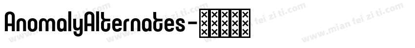 AnomalyAlternates字体转换