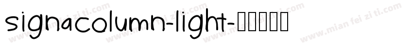 signacolumn-light字体转换