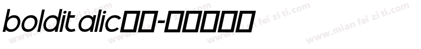 bolditalic字体字体转换