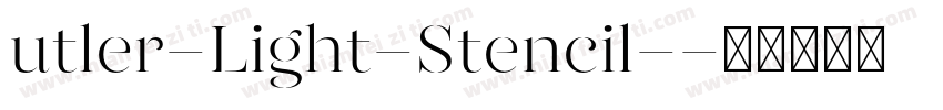 utler-Light-Stencil-字体转换
