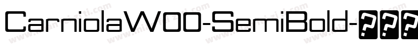 CarniolaW00-SemiBold字体转换