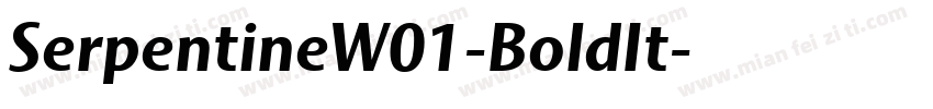 SerpentineW01-BoldIt字体转换