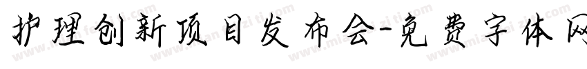 护理创新项目发布会字体转换