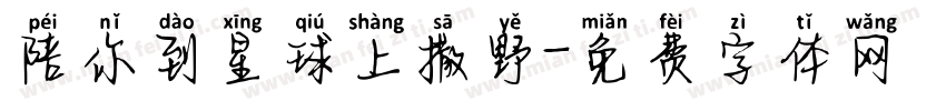 陪你到星球上撒野字体转换
