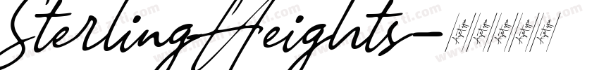 SterlingHeights字体转换