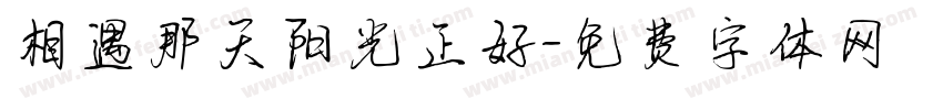 相遇那天阳光正好字体转换