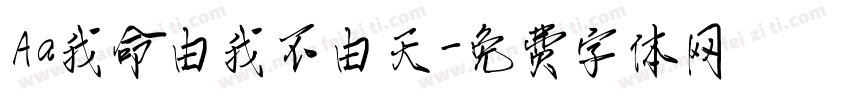 Aa我命由我不由天字体转换