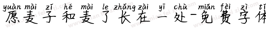 愿麦子和麦了长在一处字体转换