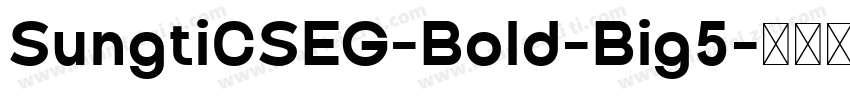 SungtiCSEG-Bold-Big5字体转换