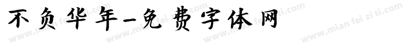 不负华年字体转换