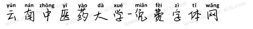云南中医药大学字体转换
