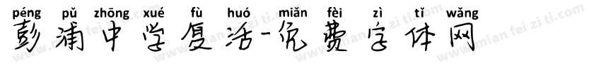 彭浦中学复活字体转换