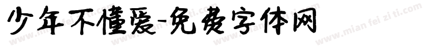 少年不懂爱字体转换