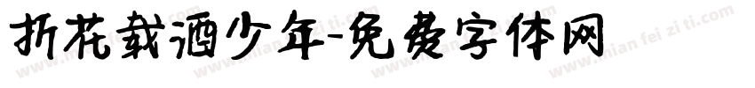 折花载酒少年字体转换