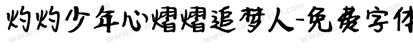 灼灼少年心熠熠追梦人字体转换