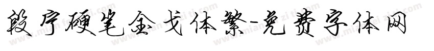 段宁硬笔金戈体繁字体转换