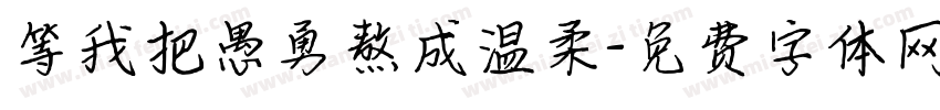 等我把愚勇熬成温柔字体转换