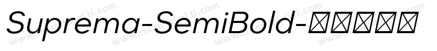 Suprema-SemiBold字体转换