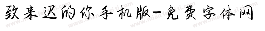 致来迟的你手机版字体转换