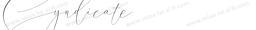 Syndicate字体转换