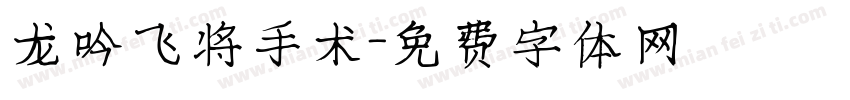 龙吟飞将手术字体转换