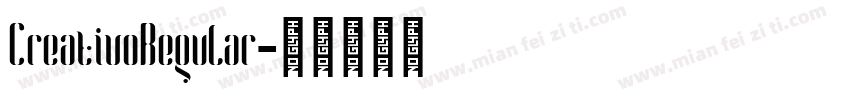 CreativoRegular字体转换