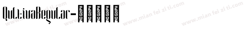 QultivaRegular字体转换