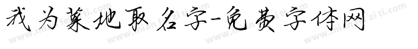 我为菜地取名字字体转换