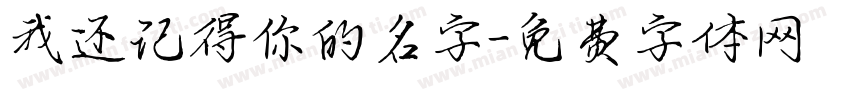 我还记得你的名字字体转换