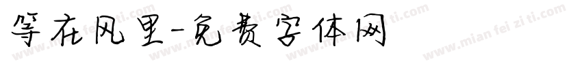 等在风里字体转换
