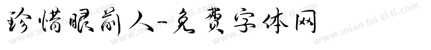 珍惜眼前人字体转换