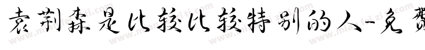 袁荆森是比较比较特别的人字体转换