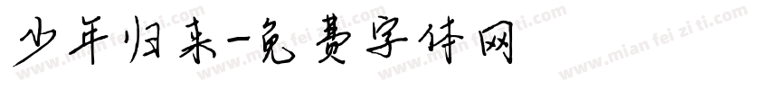 少年归来字体转换