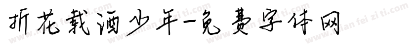 折花载酒少年字体转换
