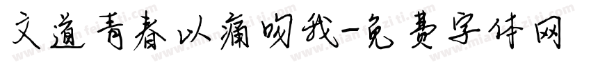 文道青春以痛吻我字体转换