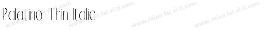 Palatino-Thin-Italic字体转换