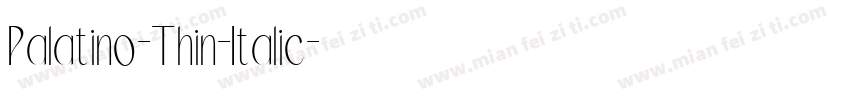 Palatino-Thin-Italic字体转换