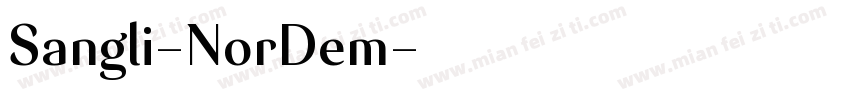 Sangli-NorDem字体转换