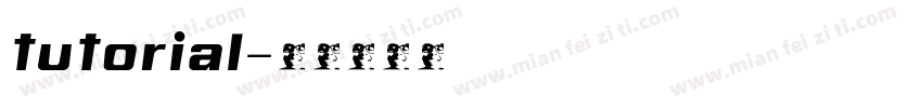 tutorial字体转换