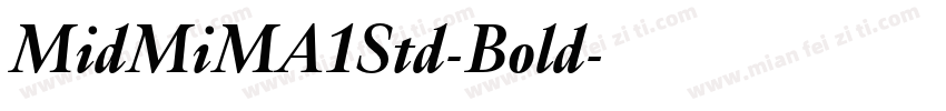MidMiMA1Std-Bold字体转换