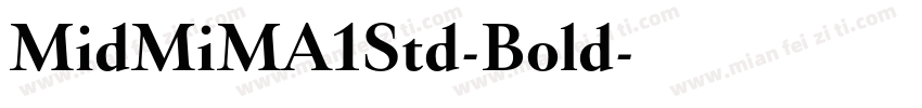 MidMiMA1Std-Bold字体转换