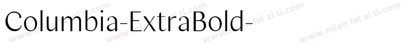 Columbia-ExtraBold字体转换