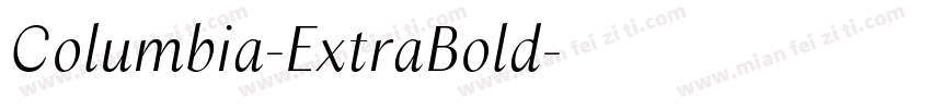 Columbia-ExtraBold字体转换