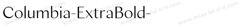 Columbia-ExtraBold字体转换