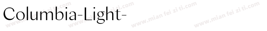 Columbia-Light字体转换