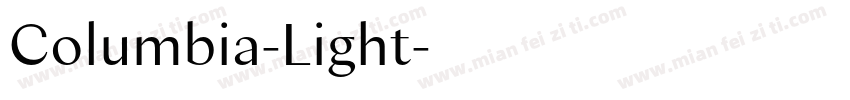 Columbia-Light字体转换