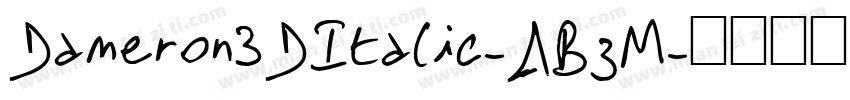 Dameron3DItalic-ABzM字体转换