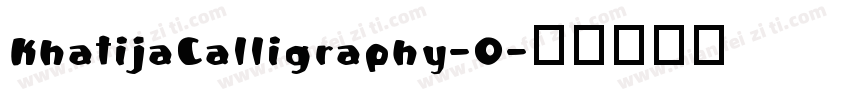 KhatijaCalligraphy-0字体转换