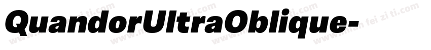 QuandorUltraOblique字体转换