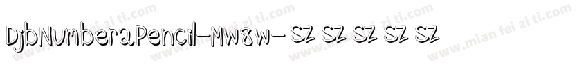 DjbNumber2Pencil-Mw8w字体转换
